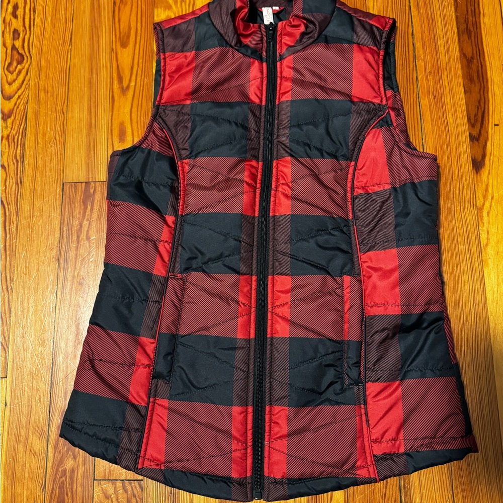 Red Camel Women's Plaid Puffer Vest
